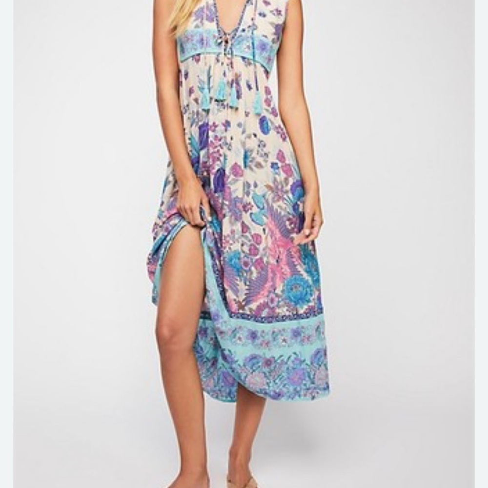 Spell Floral Dress with Blue and Purple Hues: Siren maxi midi dress